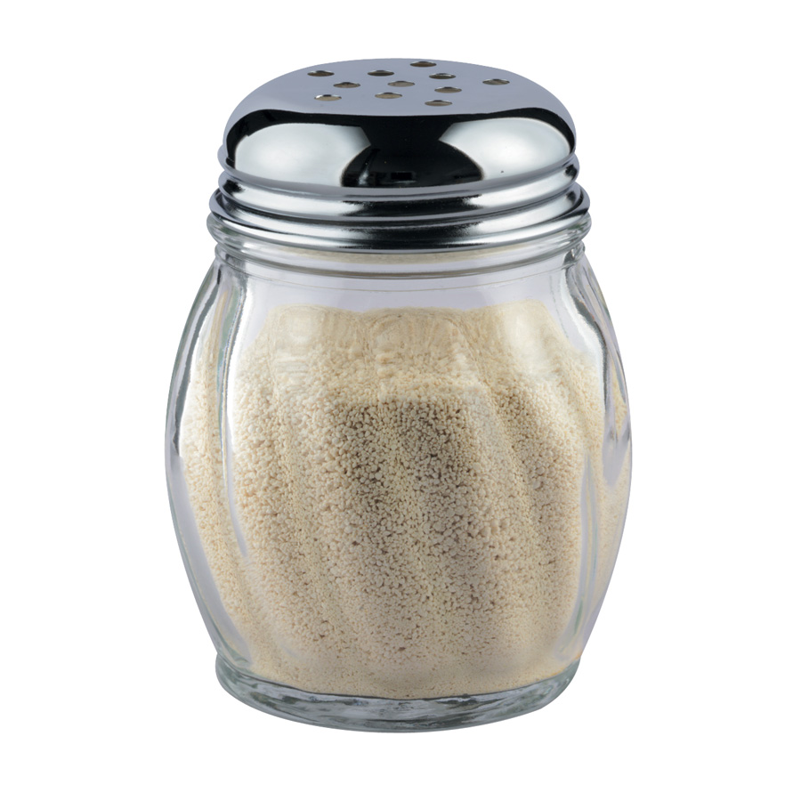 6oz 'swirl' shaker w/ perforated top.